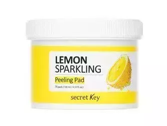 Secret Key - Lemon Sparkling Peeling Pad - Pleťové tampóny s peelingovým účinkom - 70 ks